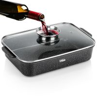 Brytfanna Granitowa Brytfanka Garnek Pokrywka do Pieczenia Piekarnika 3,5L