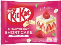 KitKat Mini Strawberry Short Cake o smaku ciasta z truskawkami, torebka 9 sztuk (104,4g) - Nestlé