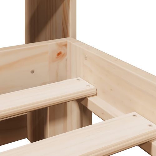 Łóżko z regałem, bez materaca, 140x190 cm, sosnowe na Arena.pl