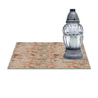 SZKLANA PODSTAWKA POD ZNICZE Z DEDYKACJĄ 30x20cm Mur 212a