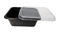 Pojemnik PP czarny do sałatek surówek dań gorących 1400ml z wieczkiem 40szt