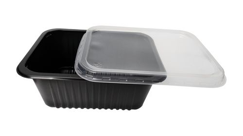 Pojemnik PP czarny do sałatek surówek dań gorących 1400ml z wieczkiem 40szt na Arena.pl