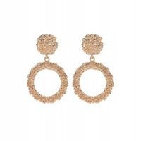 KOLCZYKI GEOMETRYCZNE METALOWE KOŁA ZŁOTE