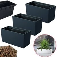 3x Doniczka podłużna Urbi DUC400 + keramzyt 5l Skrzynka + wkład