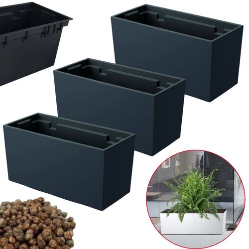 3x Doniczka podłużna Urbi DUC400 + keramzyt 5l Skrzynka + wkład na Arena.pl