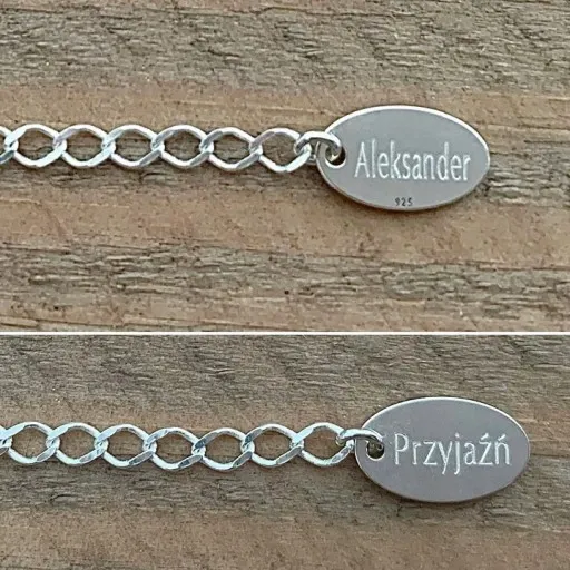 BRANSOLETKA SREBRNA SREBRO 925 SKRZYDŁO DLA NIEJ NA RĘKĘ + GRAWER zdjęcie 10