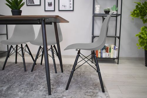 Krzesło OSAKA szare / nogi czarne x 4 na Arena.pl