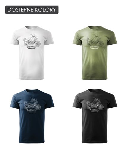 Koszulka z motocyklem Honda VFR1200X VFR 1200 X Crosstourer męska biała REGULAR M na Arena.pl