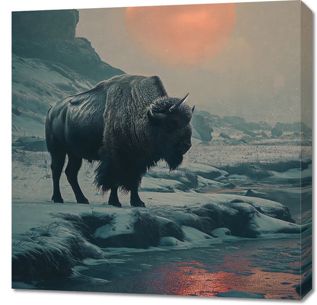 Obraz 70x70cm Żubrowy Monolit zdjęcie 1