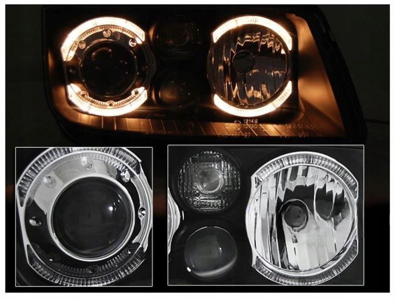 LAMPY Reflektory VW BORA Od 1998 Do 2005 RINGI ANGEL EYES DEPO HALOGEN NOWE zdjęcie 4