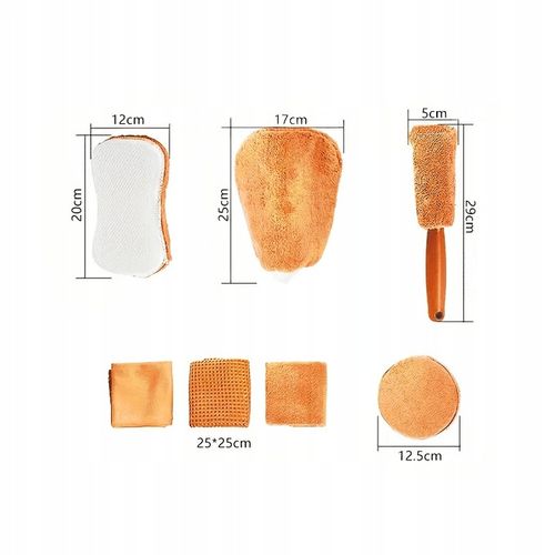 ZESTAW DO MYCIA SAMOCHODU CZYSZCZENIA AUTA DETAILING GABKA RĘKAWICA FELG na Arena.pl