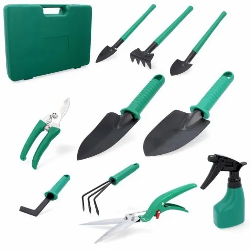 Zestaw narzędzi ogrodowych w walizce 10 elementów zdjęcie 1