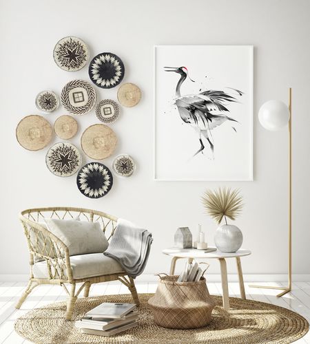 Plakat ptak czapla abstrakcja 30x40 cm na Arena.pl