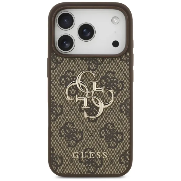 etui guess 4g big logo do iphone 17 pro - brązowe zdjęcie 3