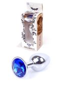 plug jewellery silver plug  dark blue