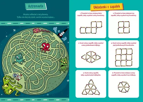 Labirynty i łamigłówki dla supermózgów - książeczka z zagadkami dla dzieci na Arena.pl