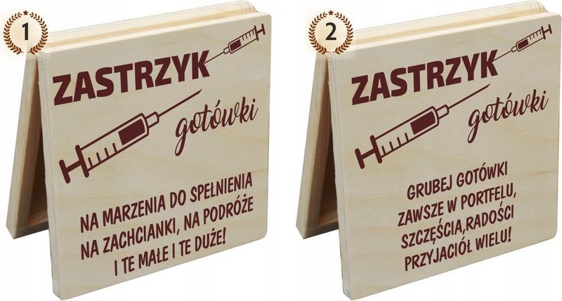 Pudełko na pieniądze Zastrzyk GOTÓWKI Prezent na Arena.pl