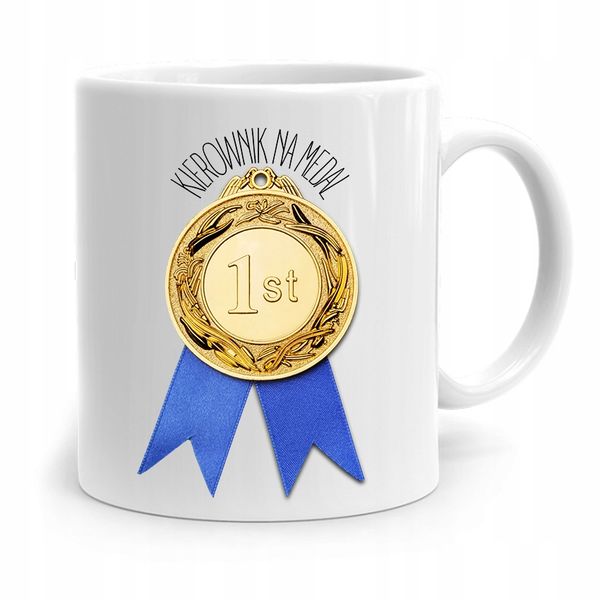 Kubek Prezent Dla Kierownika Kierownik Na Medal Z Nadrukiem Ze Zdjęciem zdjęcie 1