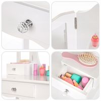 KINDERPLAY DUŻA DREWNIANA TOALETKA DLA DZIEWCZYNKI DZIECI 105,5CM + TATUAŻE