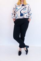 Czarne Spodnie Damskie z Paskiem Punto Reni 2XL