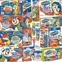 ZESTAW PLASTYCZNY WYPRAWKA SZKOLNA DLA PRZEDSZKOLAKA 19 SZTUK FARBKI KREDKI