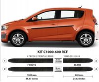 Chevrolet Aveo HB 12-19 Listwy CZARNE Boczne Drzwi