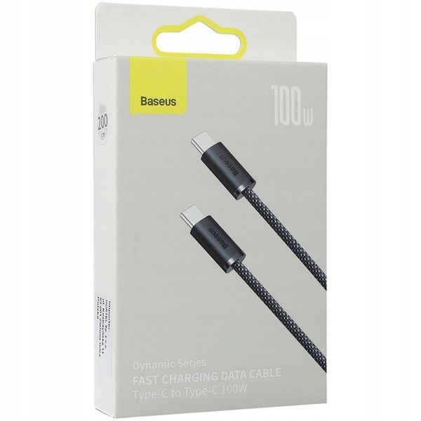 Kabel Baseus USB-C do USB-C, przewód 2m, 100W zdjęcie 9