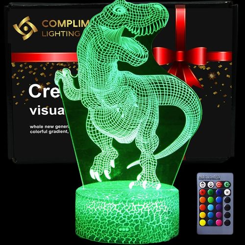 Lampka 3D nocna led usb + pilot Dinozaur T-Rex na Arena.pl