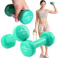 HANTLE ŻELIWNE HANTELKI WINYLOWE DO ĆWICZEŃ CIĘŻARKI ZESTAW 2x1 kg