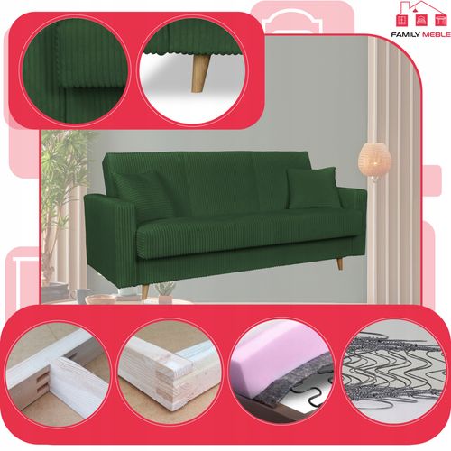 Zestaw mebli wypoczynkowy Rene wersalka kanapa fotele Bonell Family Meble na Arena.pl