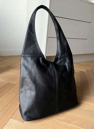 CZARNA TOREBKA DAMSKA WOREK SKÓRZANA TORBA SHOPPER KLASYCZNA TOREBKA SKÓRA na Arena.pl