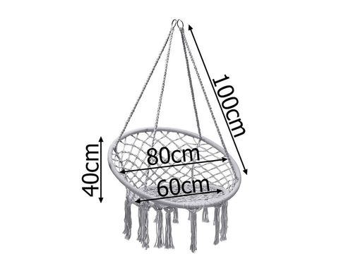 SZARY HAMAK FOTEL WISZĄCY HUŚTAWKA BOCIANIE GNIAZDO HUŚTAWKA BOHO na Arena.pl