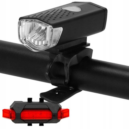 LAMPKA ROWEROWA LED PRZÓD NA USB MOCNA TYŁ ZESTAW KIEROWNICĘ ROWER ŚWIATŁO na Arena.pl