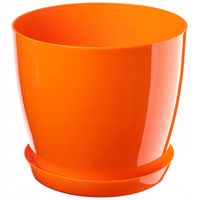 Doniczka Na Kwiaty Podstawka Pomarańczowa 28cm