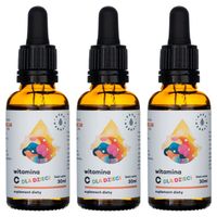 Zestaw: 3x Aura Witamina C 100 mg dla Dzieci 30 ml Odporność Suplement
