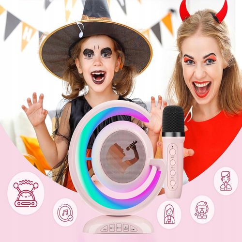 Bezprzewodowy Zestaw do Karaoke Głośnik Bluetooth + 2 Mikrofony dla Dzieci na Arena.pl