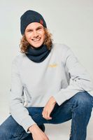 Czapka zimowa męska na polarze + komin Granatowy