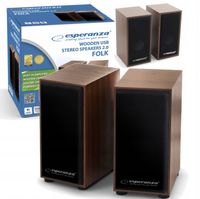 Zestaw głośników 2.0 Esperanza Folk 6W brązowy