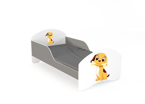 Łóżko dziecięce LEO2 140x70 biało-szare na Arena.pl