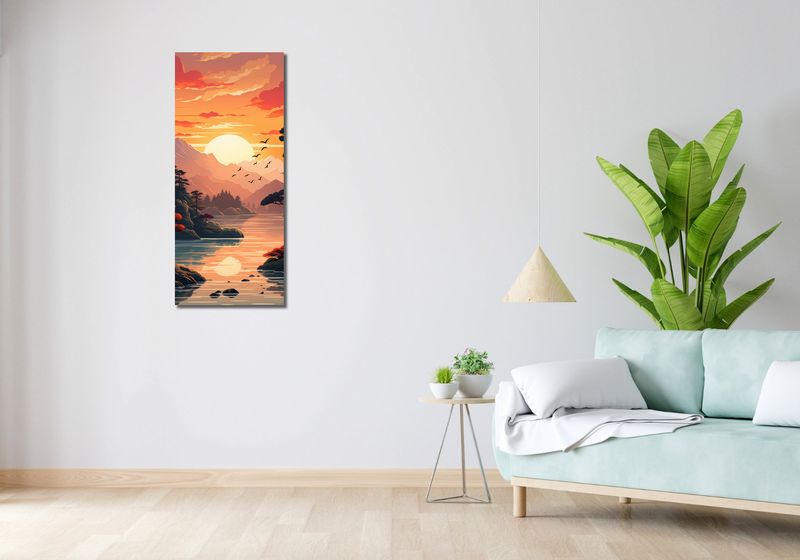 Obraz 40x100cm Złoty Zachód zdjęcie 2