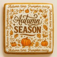 CIASTKO LUKROWANE AUTUMN SEASON ROZ.M KWADRAT JESIEŃ RĘCZNIE ROBIONE