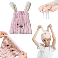 RĘCZNIK DO WŁOSÓW TURBAN MIKROFIBRA SZYBKOSCHNĄCY RÓŻOWY DLA DZIECI