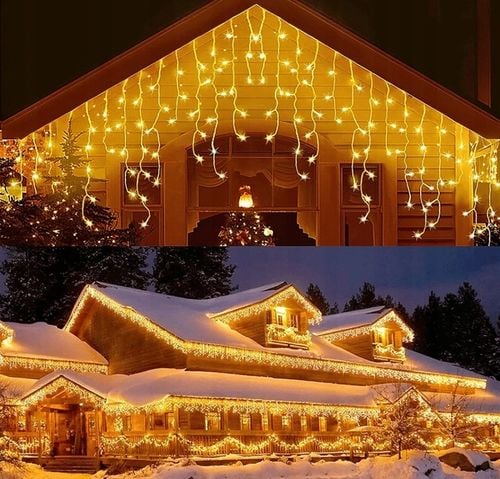 SOPLE 500 LED KURTYNA LAMPKI ZEWNĘTRZNE IP44 FLASH Białe Ciepłe 25m na Arena.pl