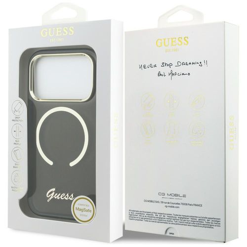 etui guess iml script metal magsafe do   iphone 17 pro czarny na Arena.pl