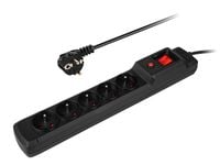 Filtr sieciowy 1,5m  ARC-5 czarny