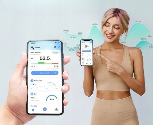 WAGA ŁAZIENKOWA BLUETOOTH SMART INTELIGENTNA ANALITYCZNA BMI DO 180KG na Arena.pl