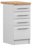 KUCHNIA Szafka kuchenna INEZ stojąca 40 biały craft złoty SZUFLADY