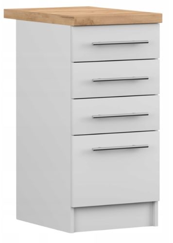 KUCHNIA Szafka kuchenna INEZ stojąca 40 biały craft złoty SZUFLADY na Arena.pl