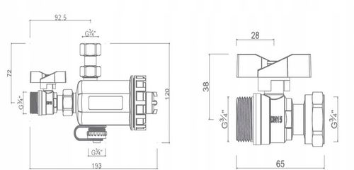 FILTR MAGNETYCZNY SEPARATOR ZANIECZYSZCZEŃ IBO 3/4 CALA DN20 KLUCZ ZAWÓR na Arena.pl