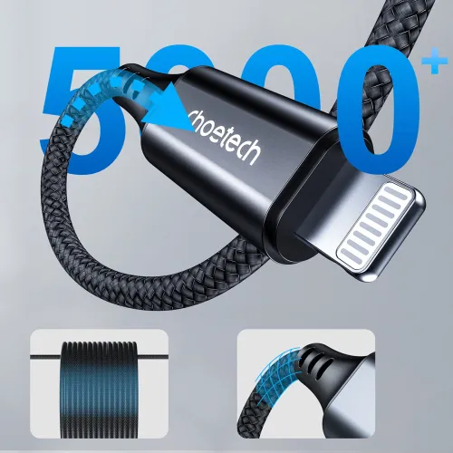 kabel choetech aux007 lighting / mini jack 3.5mm 1 m - czarny na Arena.pl
